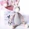 ikkvi013 Вязаная игрушка Кролик, 38 см, цвет розовый